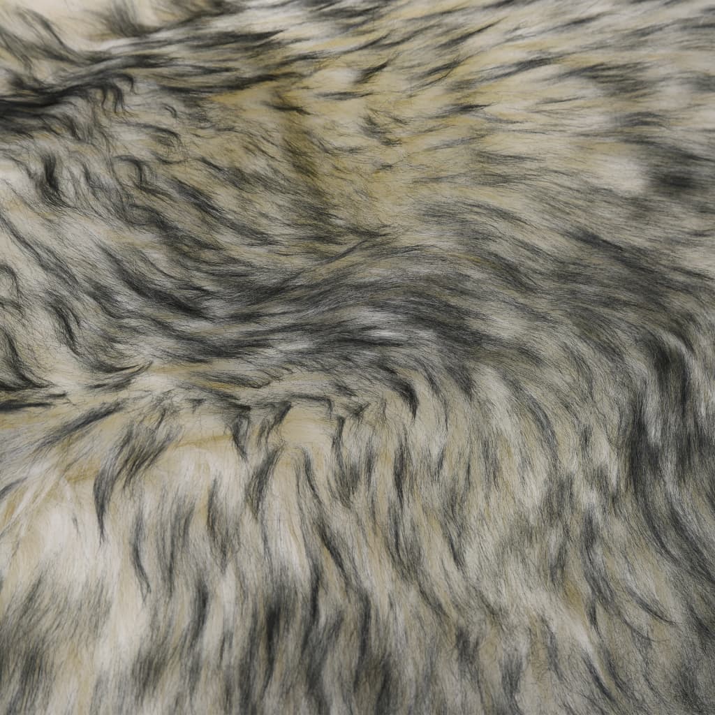 vidaXL Covor din piele de oaie, gri închis melanj, 60 x 90 cm