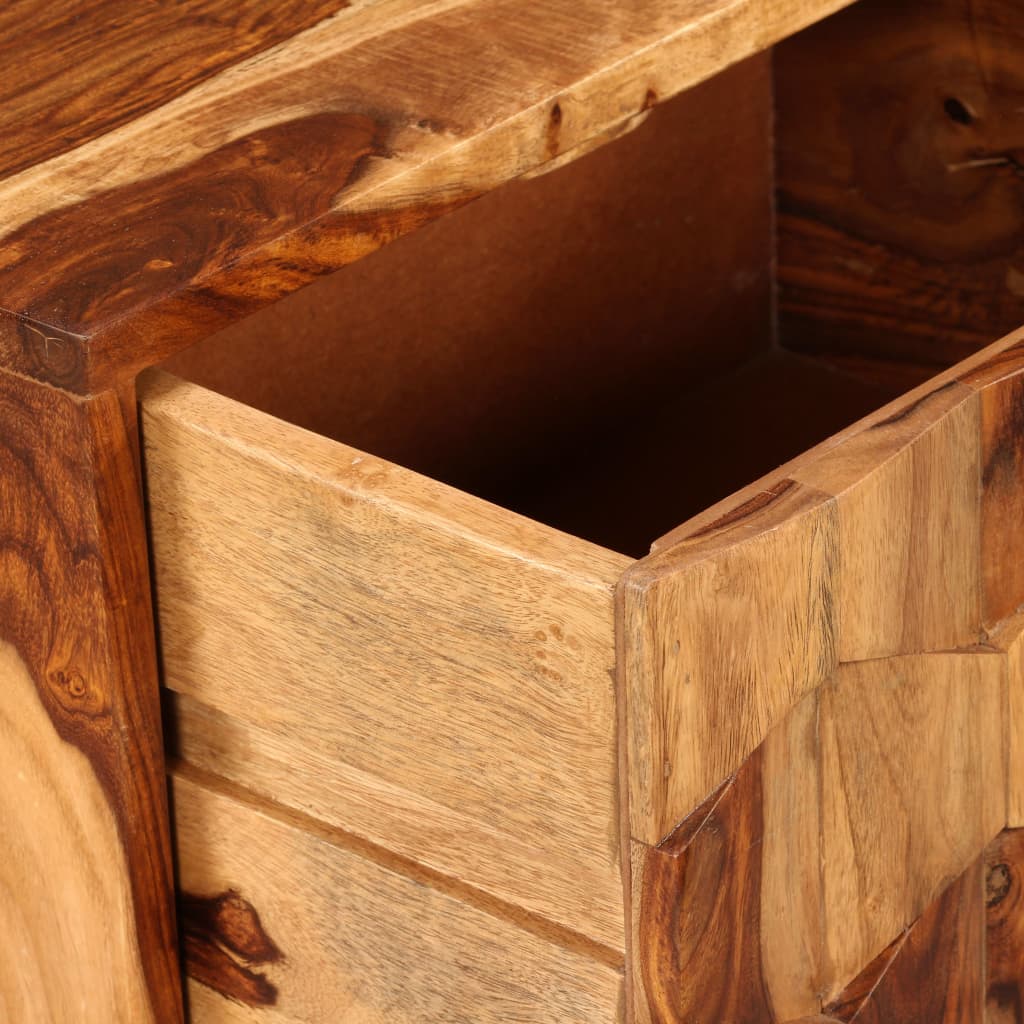vidaXL Noptieră cu 1 sertar, lemn masiv de sheesham