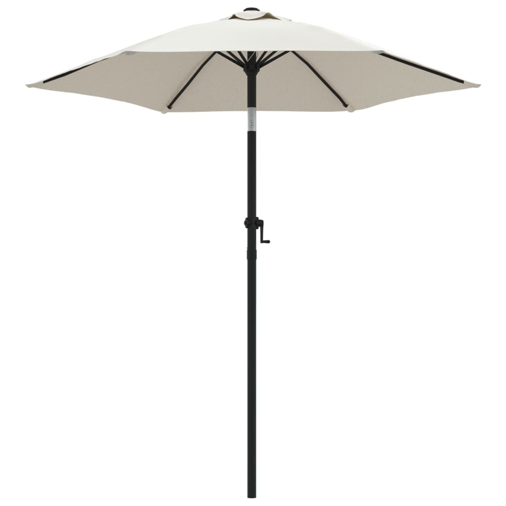 vidaXL Umbrelă de soare, nisipiu, 200 x 224 cm, aluminiu