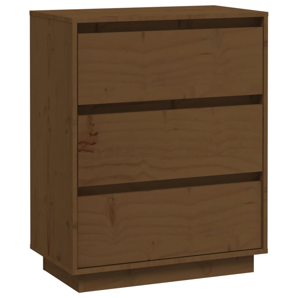 vidaXL Dulap, maro miere, 60x34x75 cm, lemn masiv de pin