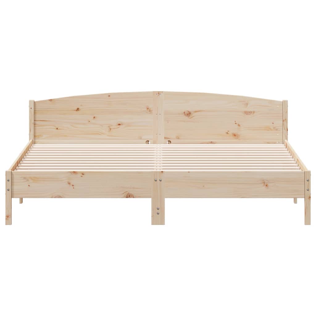 vidaXL Cadru de pat cu tăblie, 180x200 cm, lemn masiv de pin