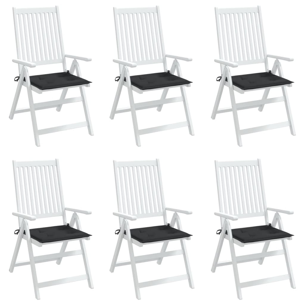 vidaXL Perne scaune grădină 6 buc. negru 50x50x3 cm țesătură Oxford
