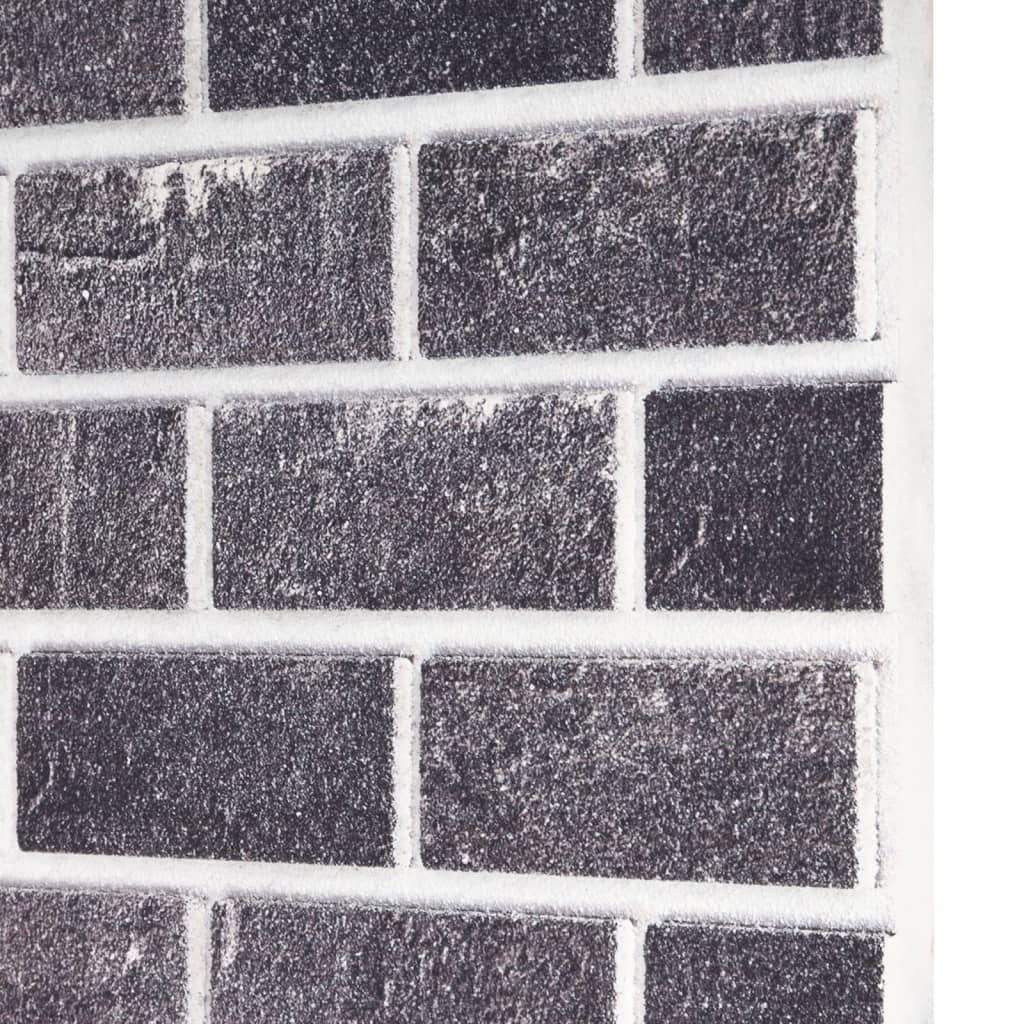 vidaXL Panouri de perete 3D, model cărămidă, negru & gri, 10 buc., EPS
