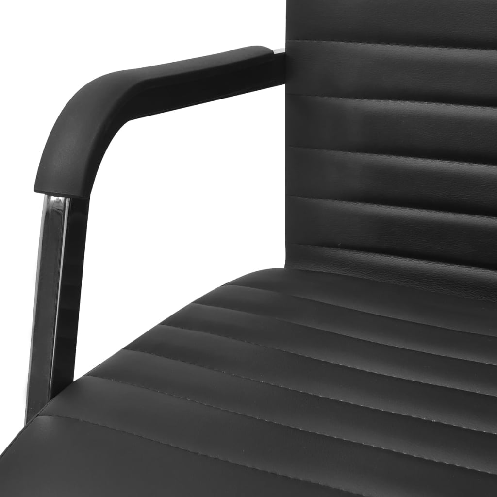 vidaXL Scaun de birou, negru, 55x63 cm, piele artificială