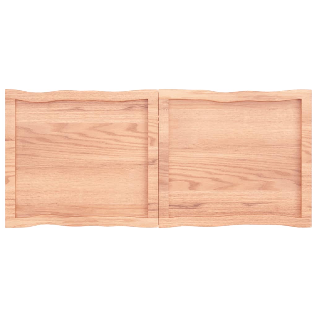 vidaXL Blat masă, 120x50x(2-4) cm, maro, lemn tratat contur organic