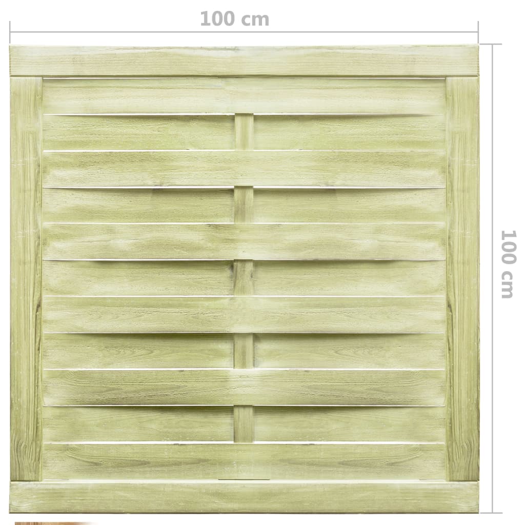 vidaXL Poartă de grădină, 100x100 cm, lemn de pin tratat verde