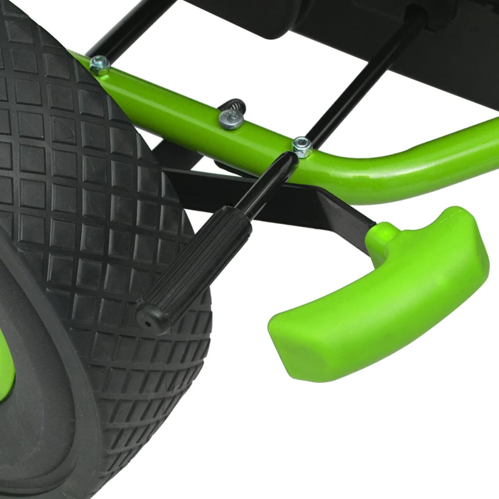 vidaX Kart cu pedale cu șezut reglabil verde