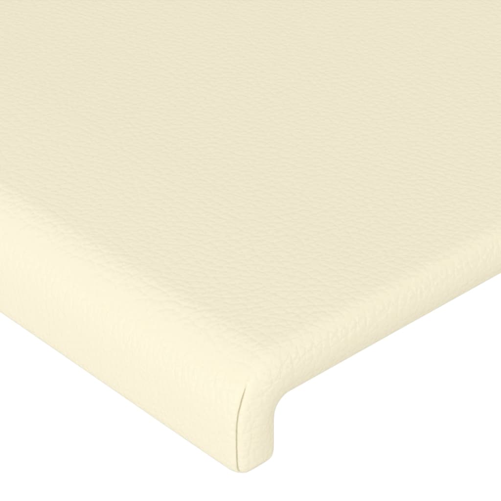 vidaXL Tăblie de pat, crem, 100x5x78/88 cm, piele ecologică