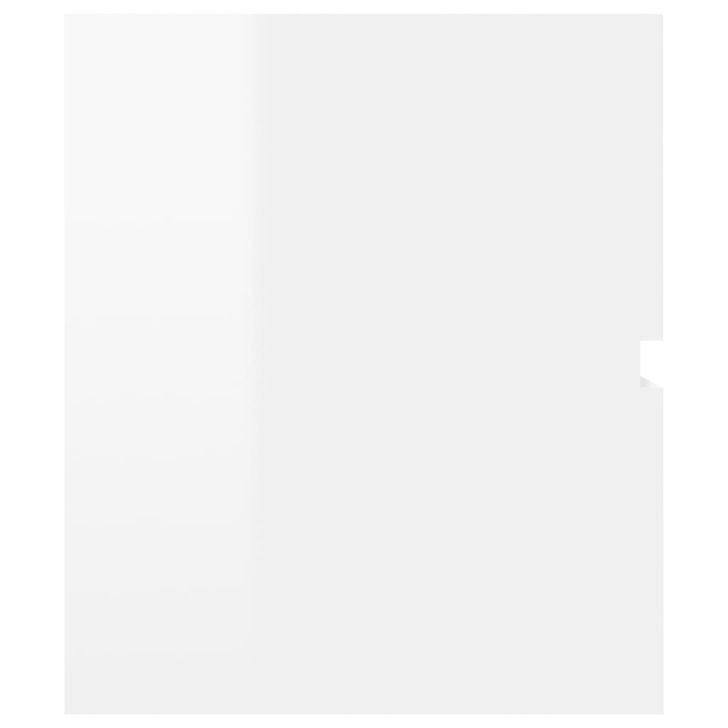 vidaXL Dulap de chiuvetă, alb extralucios, 90x38,5x45 cm, PAL