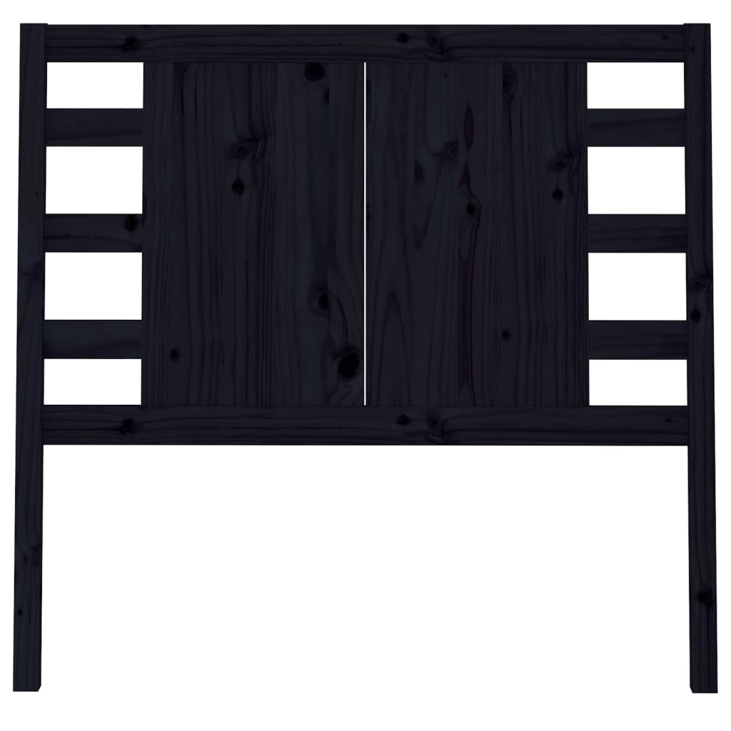 vidaXL Tăblie de pat, negru, 106x4x100 cm, lemn masiv de pin