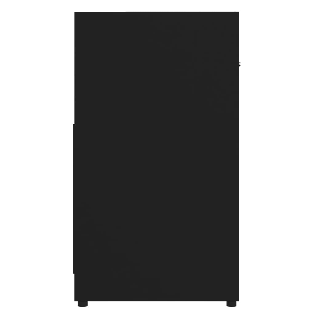 vidaXL Dulap de baie, negru, 60 x 33 x 61 cm, PAL