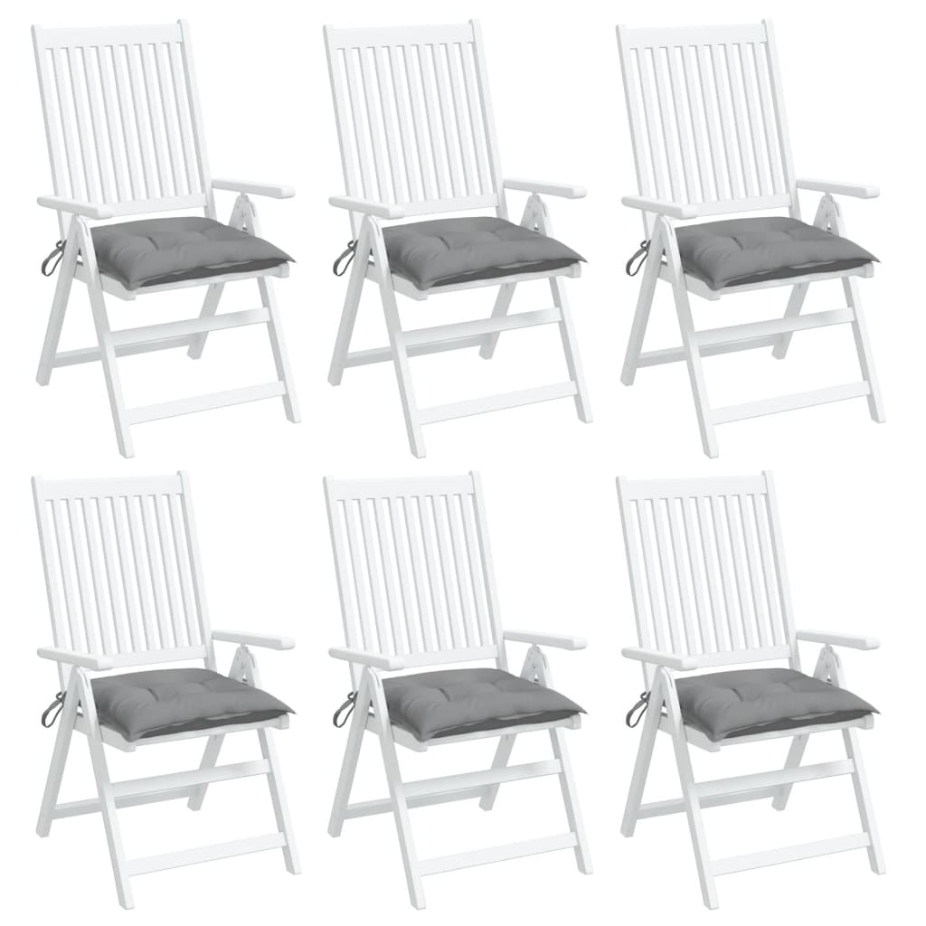 vidaXL Perne de scaun, 6 buc., gri, 50x50x7 cm, textil oxford