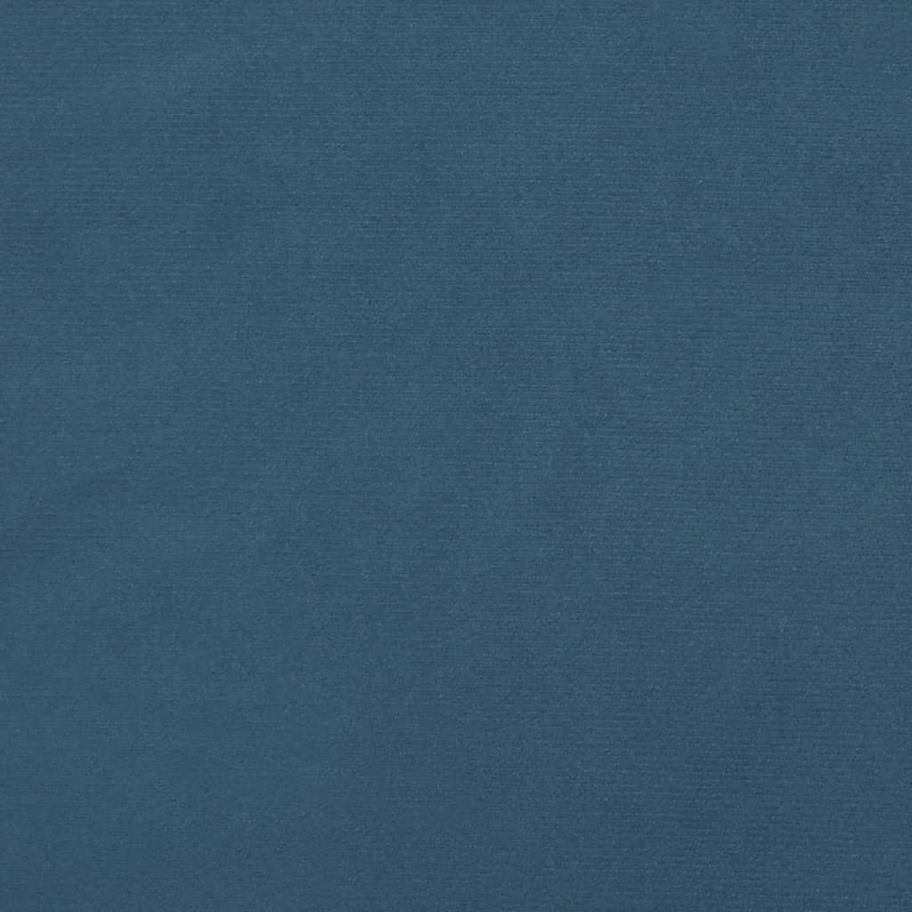 vidaXL Pat box spring cu saltea, albastru închis, 200x200 cm, catifea