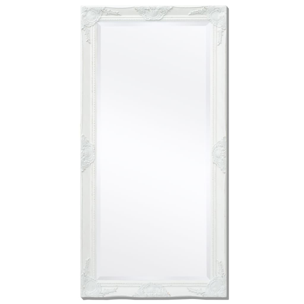 vidaXL Oglindă verticală în stil baroc 120 x 60 cm alb
