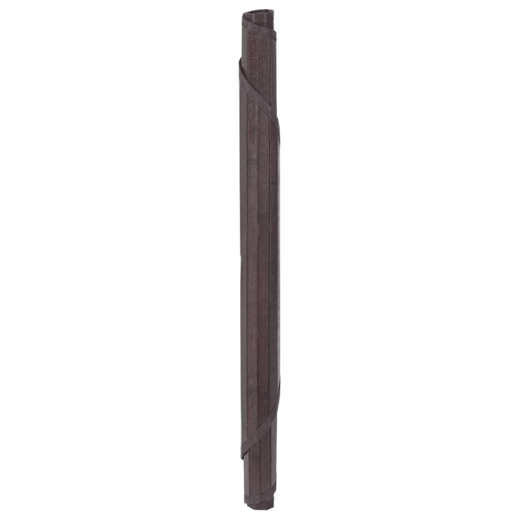 vidaXL Covor rotund, maro închis, 80 cm, bambus
