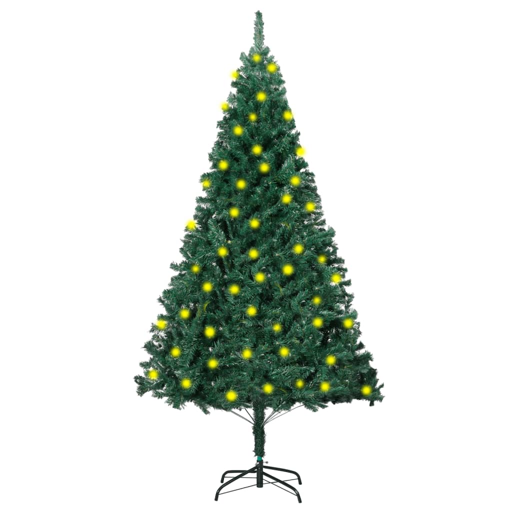 vidaXL Brad de Crăciun artificial cu ramuri groase, verde, 150 cm, PVC