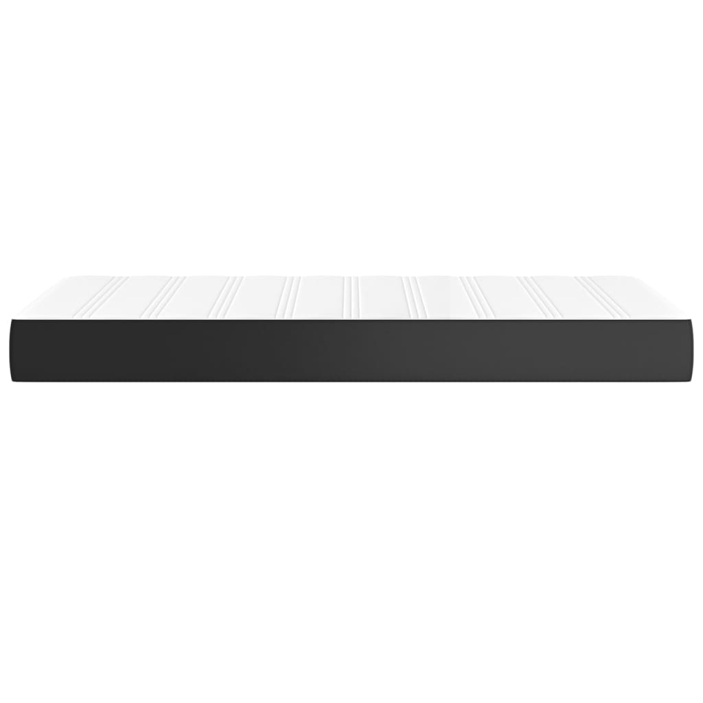 vidaXL Saltea de pat cu arcuri, negru, 80x200x20 cm, piele ecologică