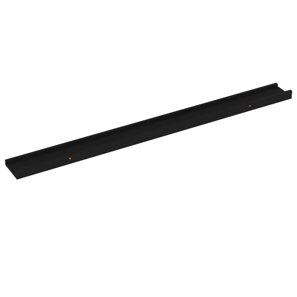 vidaXL Rafturi de perete, 2 buc., negru, 100x9x3 cm