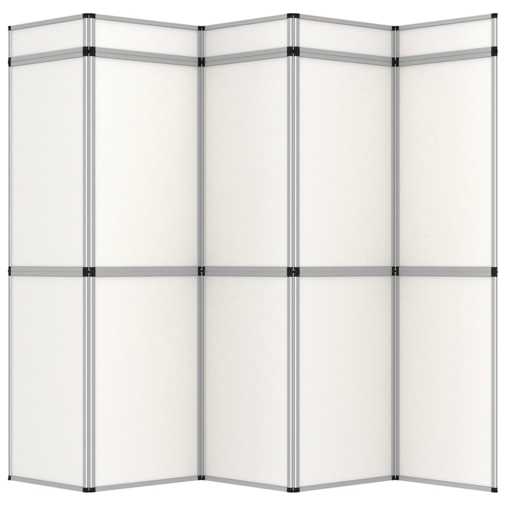 vidaXL Perete de afișaj pliabil cu 15 panouri, alb, 302 x 200 cm