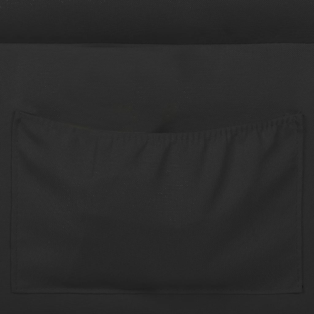 vidaXL Fotoliu rabatabil, negru, material textil