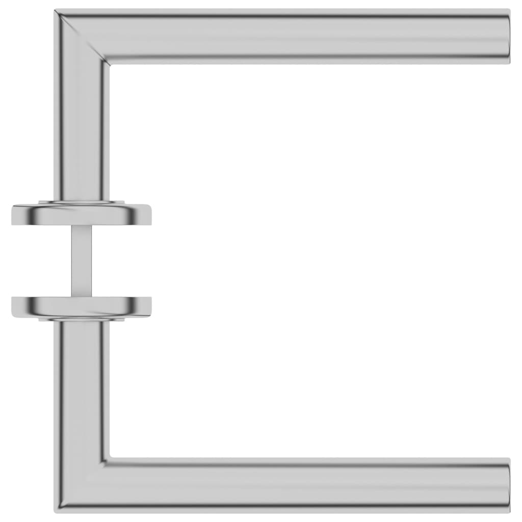 vidaXL Set mâner de ușă cu rozetă WC, oțel inoxidabil