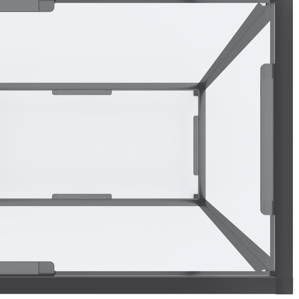 vidaXL Masă consolă, transparent, 200x35x75,5 cm, sticlă securizată