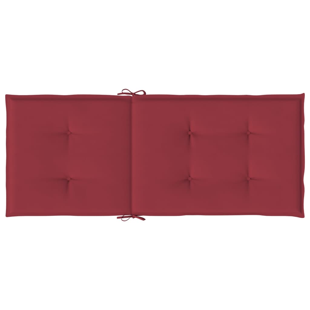 vidaXL Perne scaun cu spătar înalt, 6 buc., roșu, 120x50x3 cm, textil
