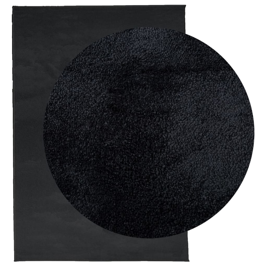 vidaXL Covor „OVIEDO”, fire scurte, negru, 160x230 cm