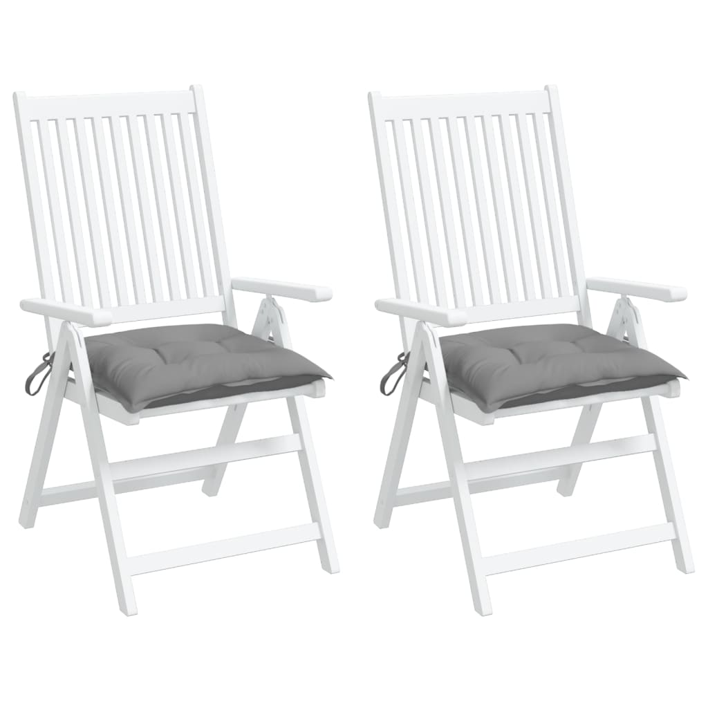 vidaXL Perne de scaun, 2 buc., gri, 50 x 50 x 7 cm, textil