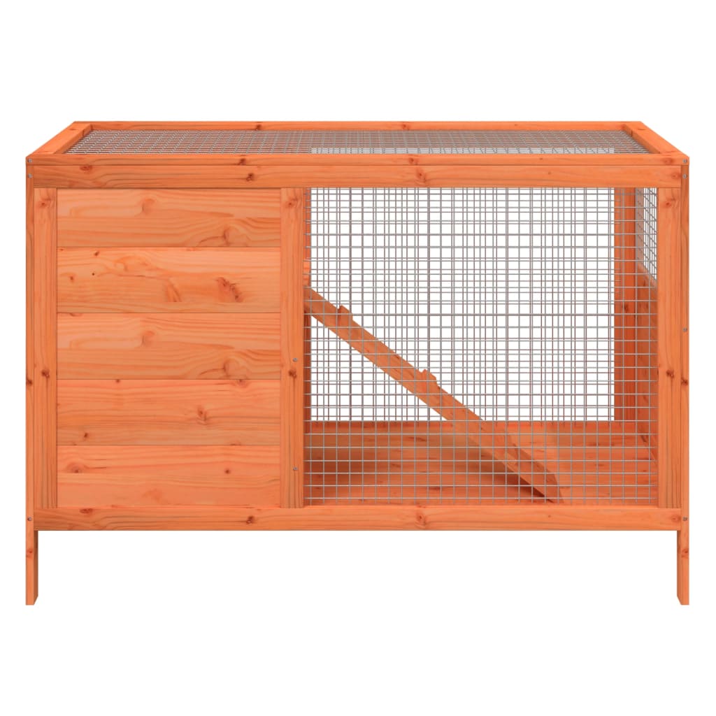 vidaXL Cușcă pentru iepuri maro 103x44x69,5 cm lemn masiv de pin