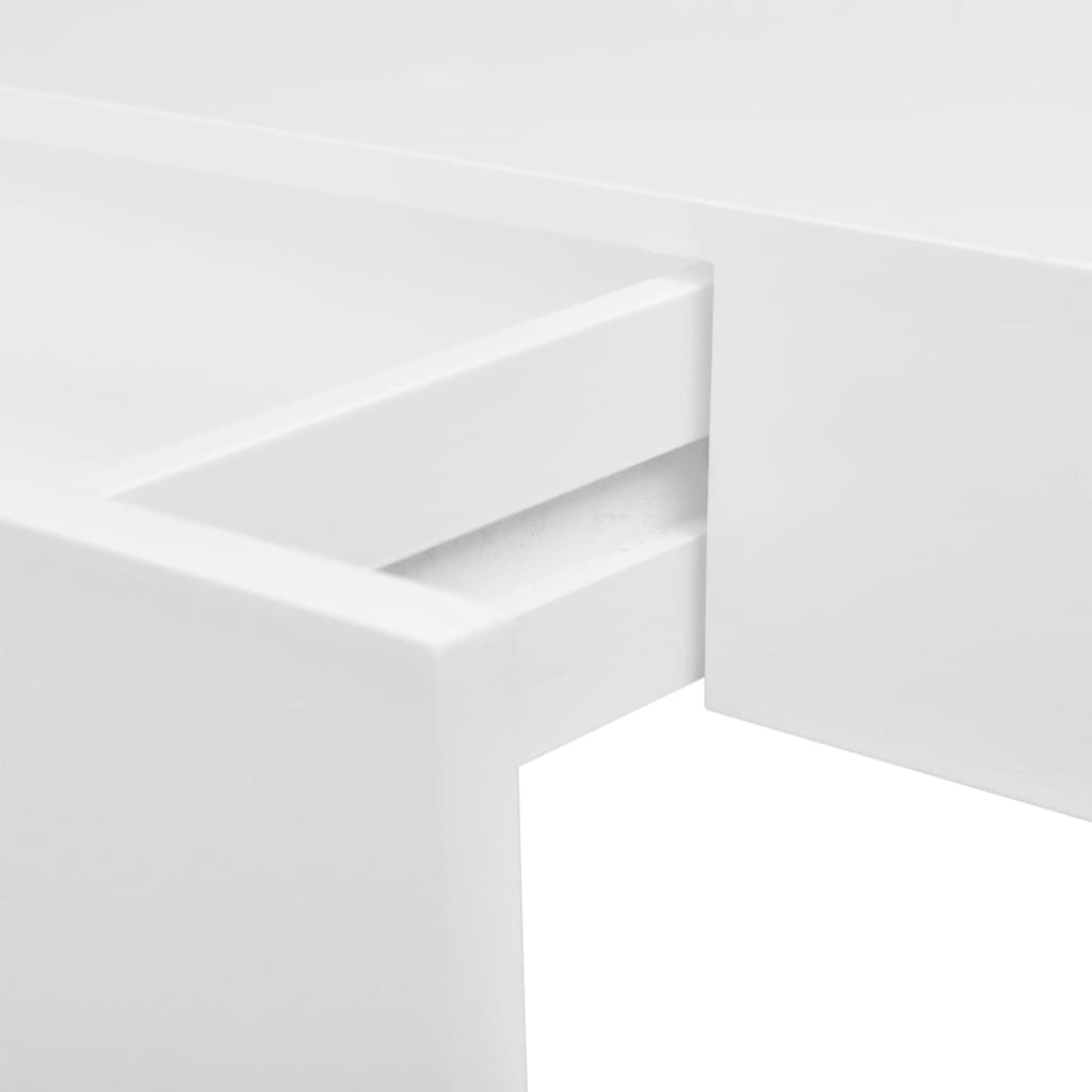 vidaXL Rafturi de perete suspendate cu sertare, 2 buc., alb, 48 cm