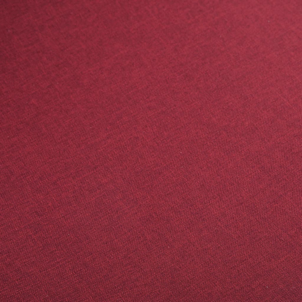 vidaXL Scaune de bucătărie, 2 buc., roșu, textil & lemn masiv stejar
