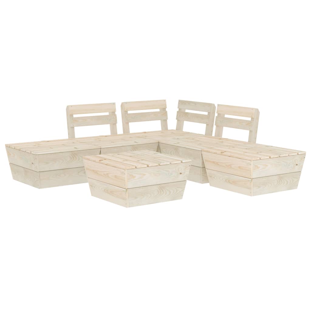 vidaXL Set mobilier palet pentru grădină 6 piese lemn de molid tratat