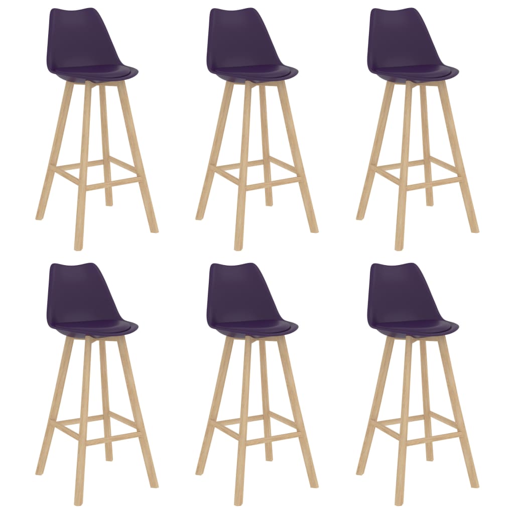 vidaXL Set mobilier de bar, 7 piese, violet