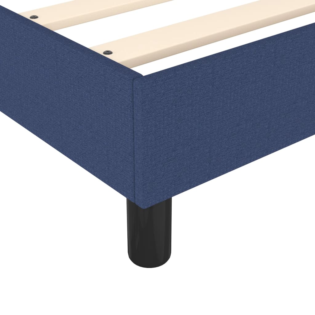 vidaXL Cadru de pat, albastru, 120 x 200 cm, material textil