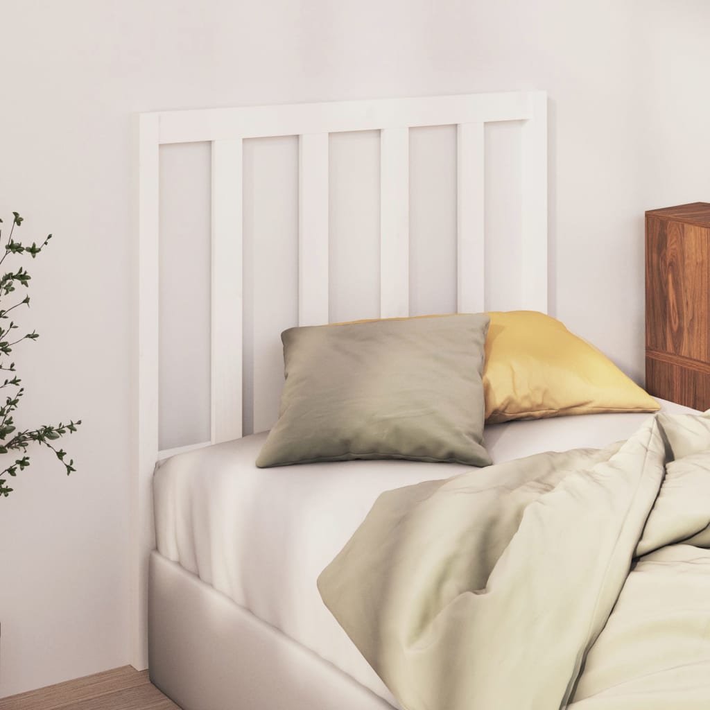 vidaXL Tăblie de pat, alb, 81x4x100 cm, lemn masiv de pin