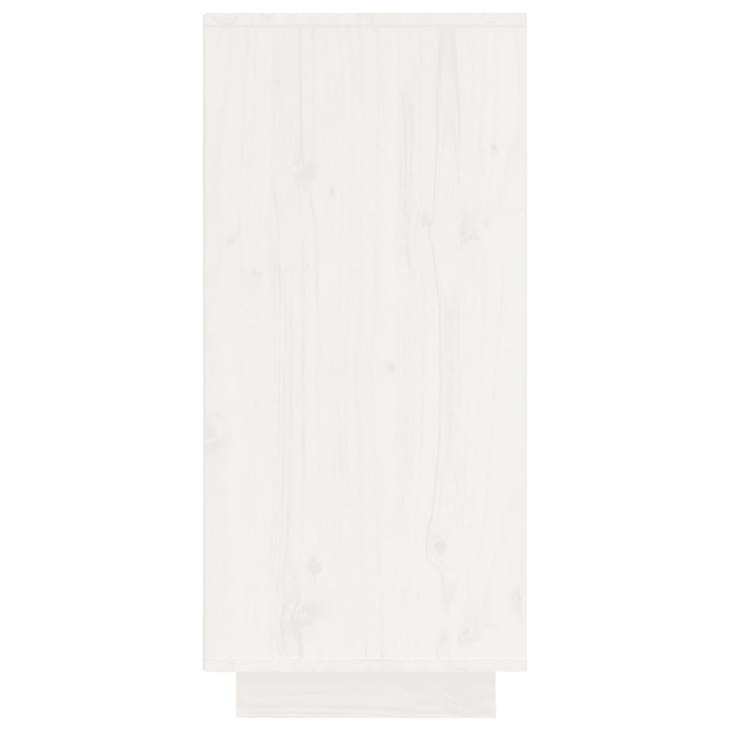 vidaXL Servantă albă 60x34x75 cm din lemn masiv de pin