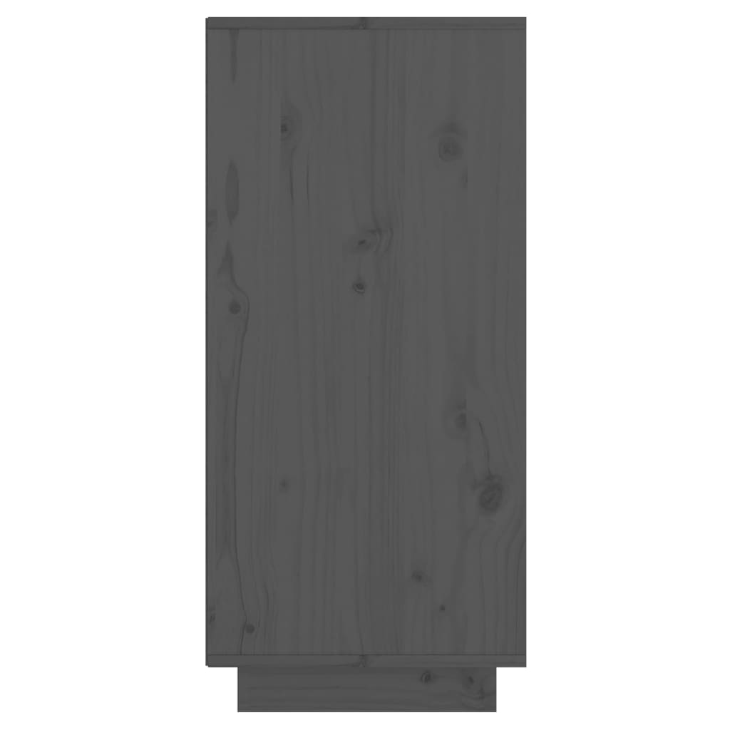vidaXL Dulap, gri, 60x34x75 cm, lemn masiv de pin