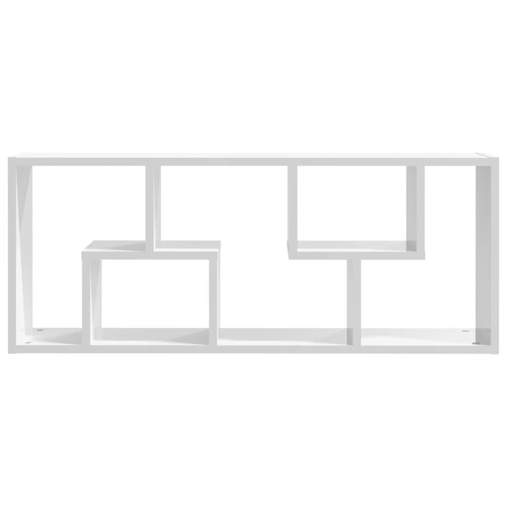 vidaXL Raft de perete, alb extralucios, 36x16x90 cm, PAL