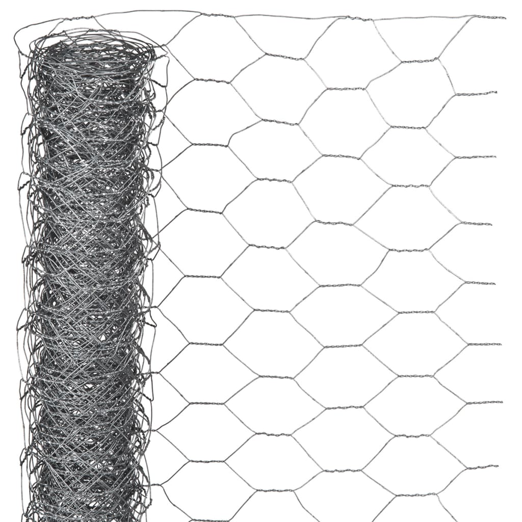 Nature Plasă din sârmă, 1x10 m, oțel galvanizat, 25 mm, hexagonal