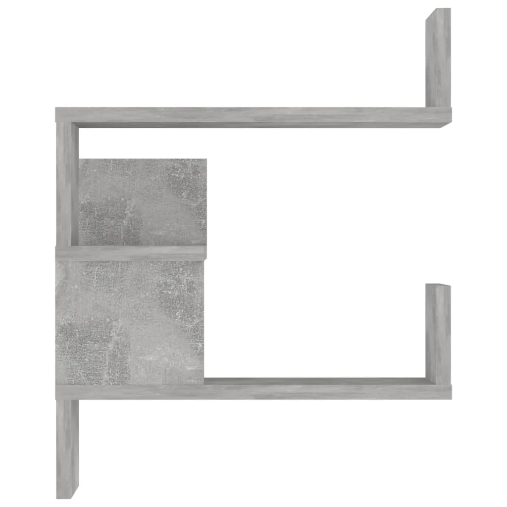 vidaXL Raft de perete pe colț, gri beton, 40x40x50 cm, PAL