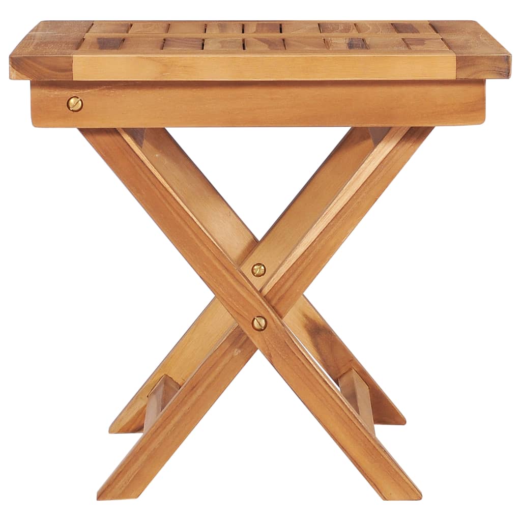 vidaXL Șezlonguri, 2 buc., cu masă și pernă, lemn masiv de tec