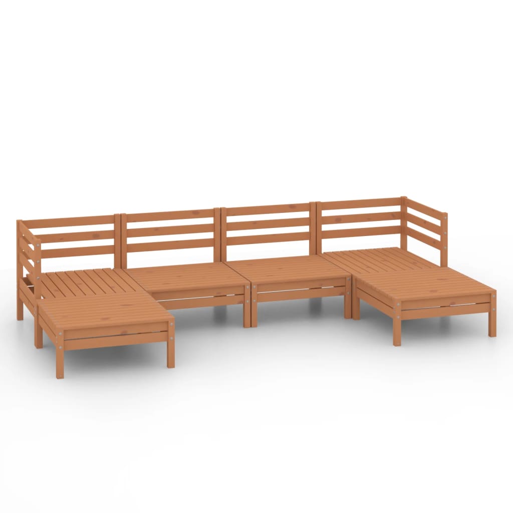 vidaXL Set mobilier de grădină, 6 piese, maro miere, lemn masiv de pin