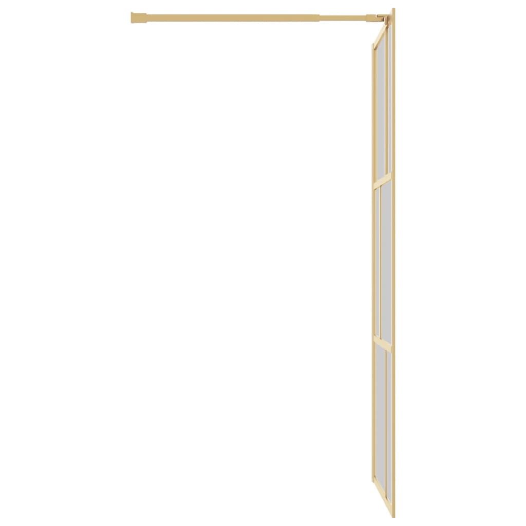vidaXL Paravan duș walk-in, auriu, 80x195 cm, sticlă ESG transparentă