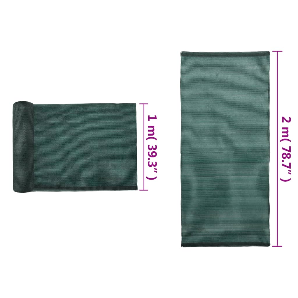 vidaXL Plasă protecție vizuală, verde, 2x10 m, HDPE