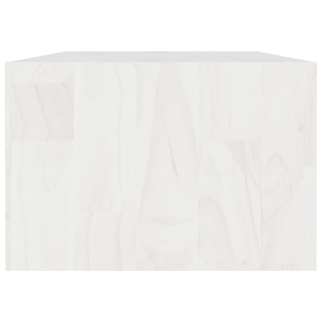 vidaXL Măsuță de cafea, alb, 110x50x34 cm, lemn masiv de pin