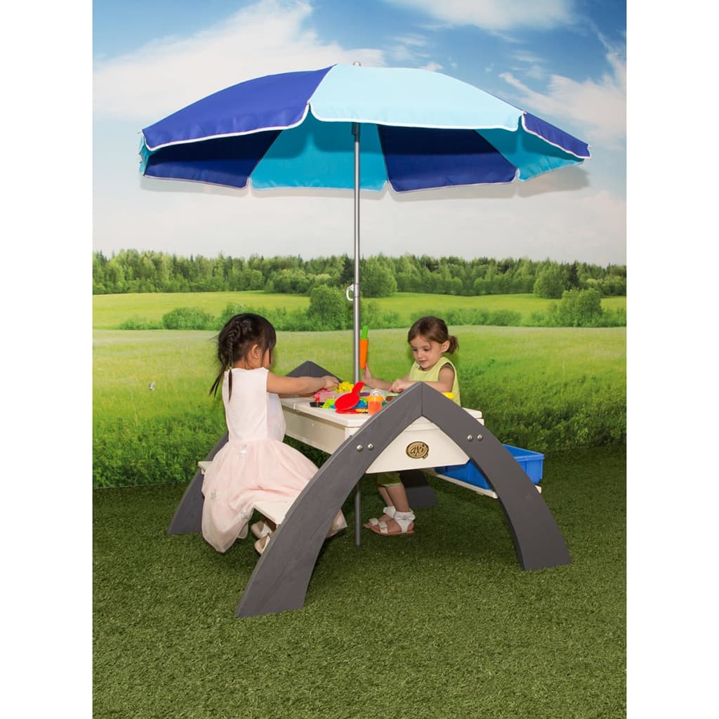 AXI Masă de picnic pentru copii „Delta”, gri și alb A031.023.00