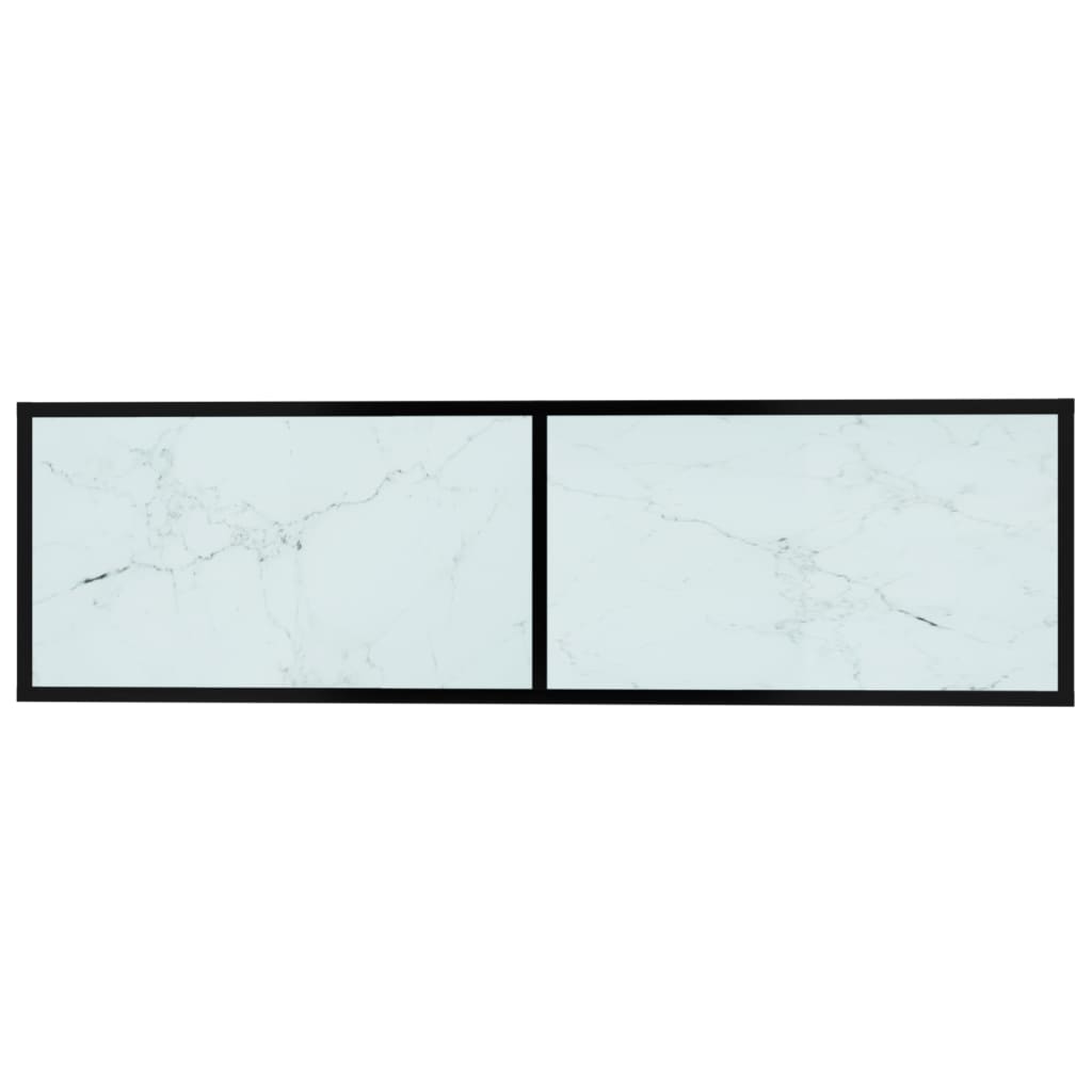 vidaXL Comodă TV, marmură albă, 140x40x40,5 cm, sticlă securizată