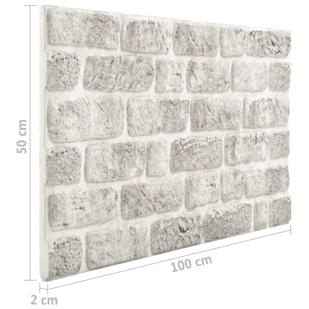 vidaXL Panouri de perete 3D model cărămidă, gri deschis, 11 buc., EPS