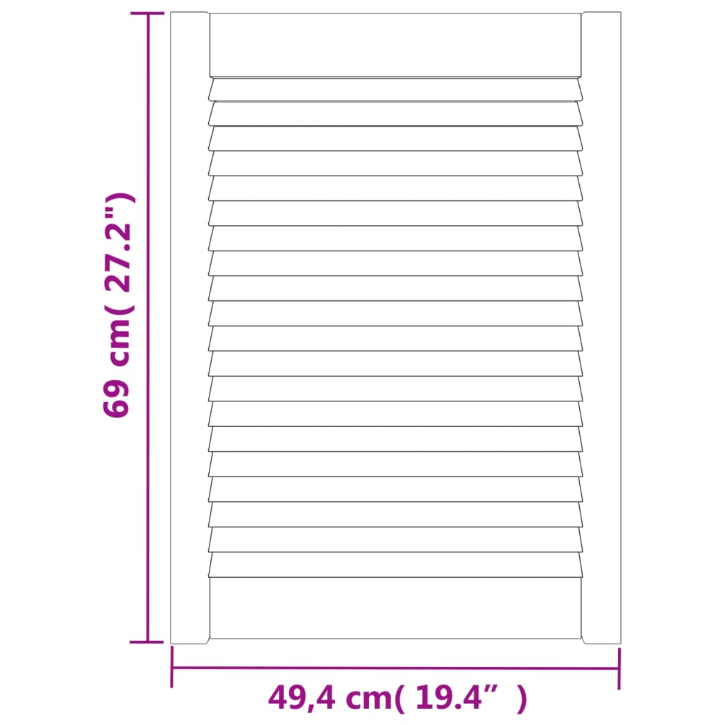 vidaXL Uși de dulap design lambriu, 2 buc., 69x49,4 cm, lemn masiv pin